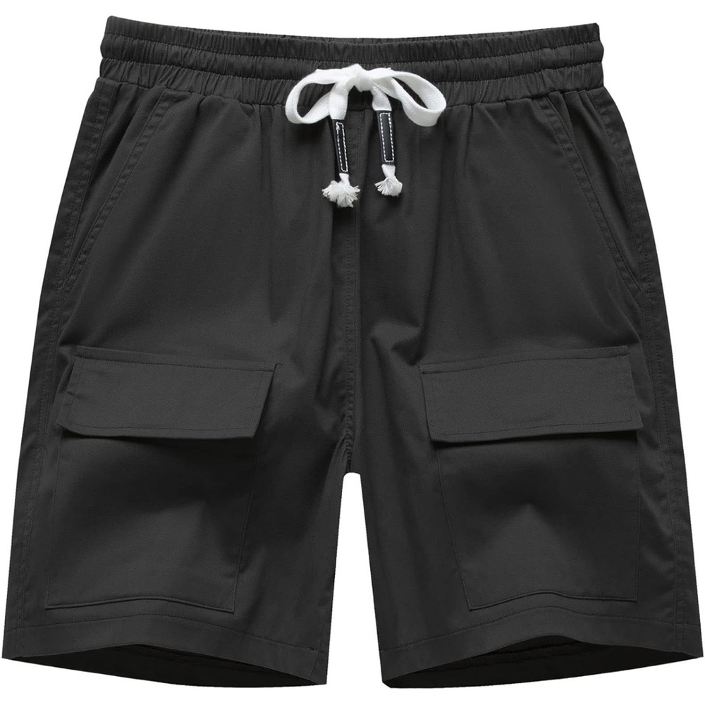 Women’s Casual Shorts Elastic Waist Soft Comfy Lightweight Cotton Cargo Size 2XL